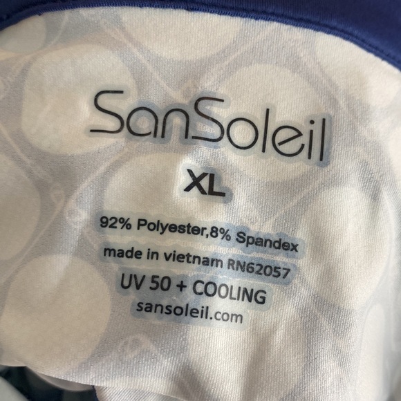 NWT SanSoleil 3/4 Zip Golf Top UPF 50 Cooling Women’s XL - Picture 10 of 10